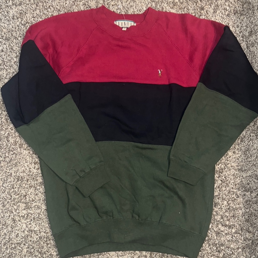 Vintage Color Block Sweatshirt size Large NWOT Ivanhoe